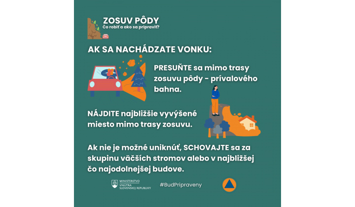 Odporúčania civilnej ochrany- dažde, povodne, vietor, zosuv pôdy